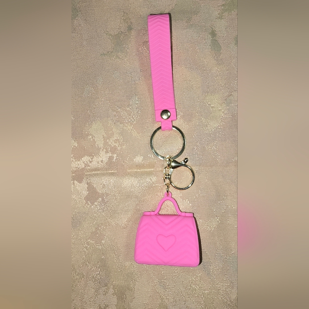Pink Keychain with Mini Purse Accessory - Picture 3 of 4